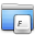 Aqua Stripped Folder Fonts Icon 32x32 png